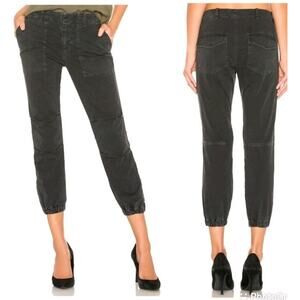 Nili Lotan Cropped Military Pant in Carbon Grey Size 28